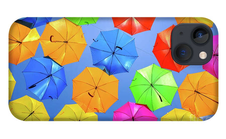 Umbrellas iPhone 13 Case featuring the photograph Colorful Umbrellas I by Raul Rodriguez