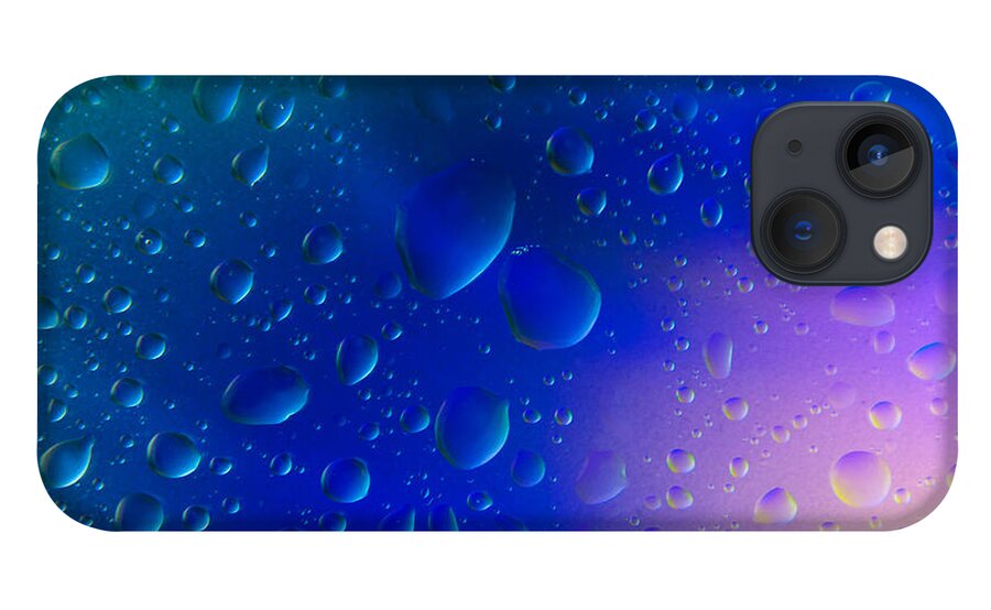 Abstract iPhone 13 Case featuring the photograph Colorfull Water drop background abstract by Michalakis Ppalis