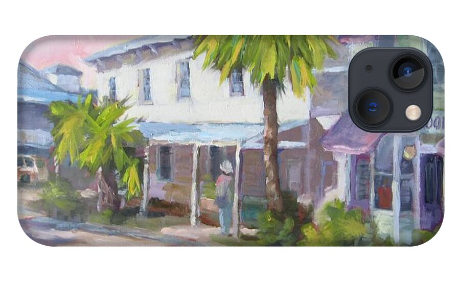 Apalach iPhone 13 Case featuring the painting Commerce and Avenue E, too by Susan Richardson