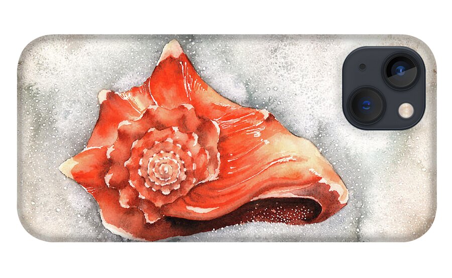 Conch iPhone 13 Case featuring the painting Conch Shell by Hilda Wagner