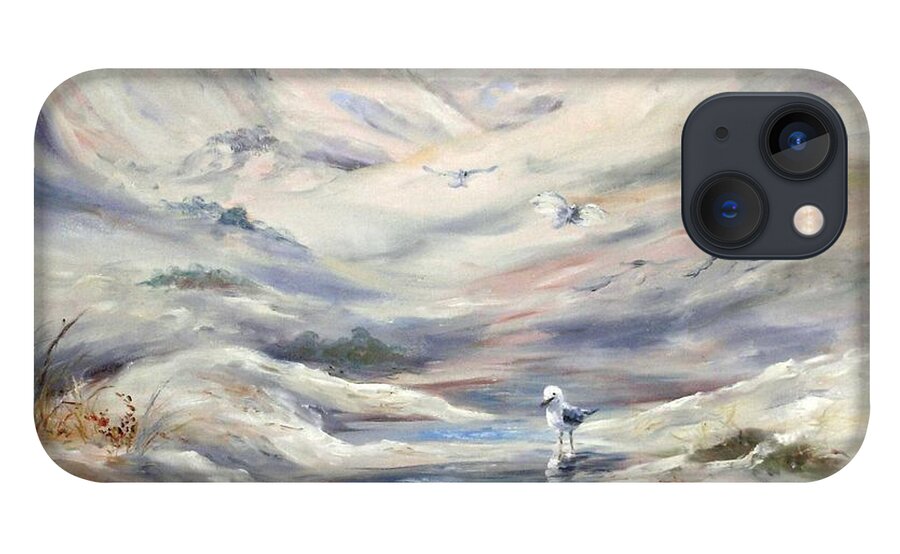 Coorong iPhone 13 Case featuring the painting Coorong, South Australia. by Ryn Shell