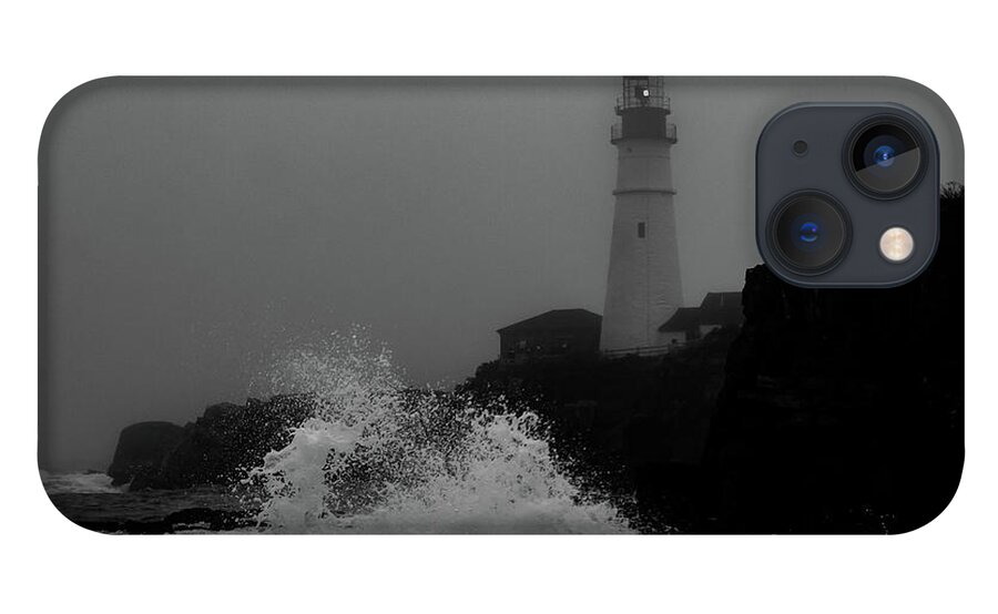 Fog iPhone 13 Case featuring the photograph Crashing Waves on a foggy morning by Darryl Hendricks