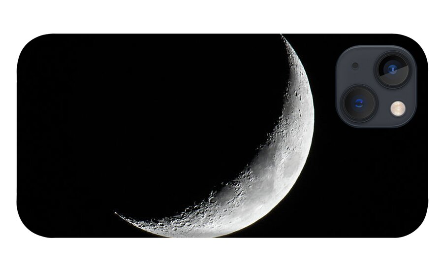 Crescent Moon iPhone 13 Case featuring the photograph Crescent Moon by Darryl Hendricks