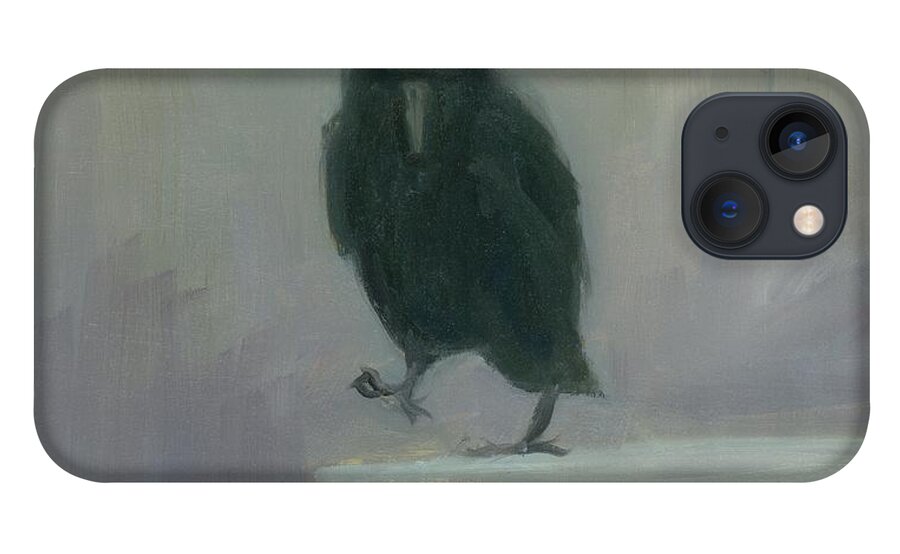 Bird iPhone 13 Case featuring the painting Crow 16 by David Ladmore