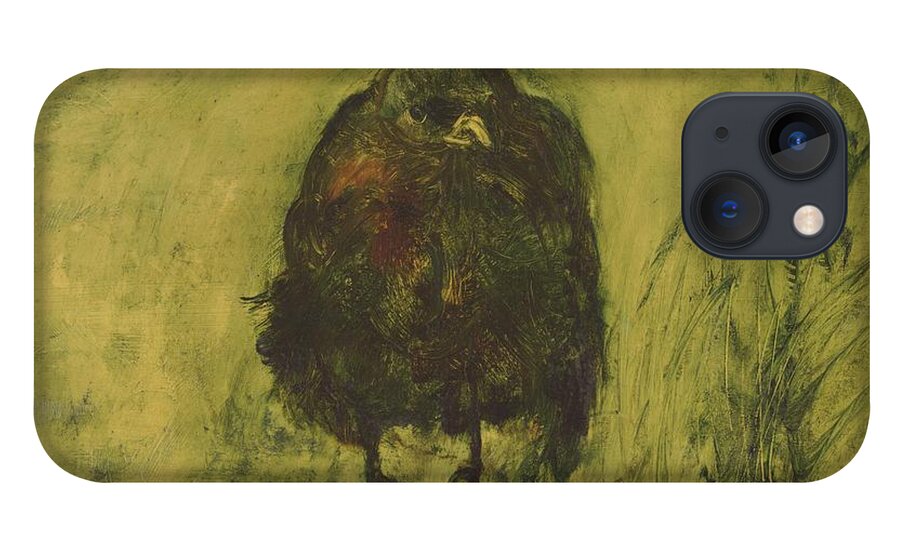 Bird iPhone 13 Case featuring the painting Crow 26 by David Ladmore