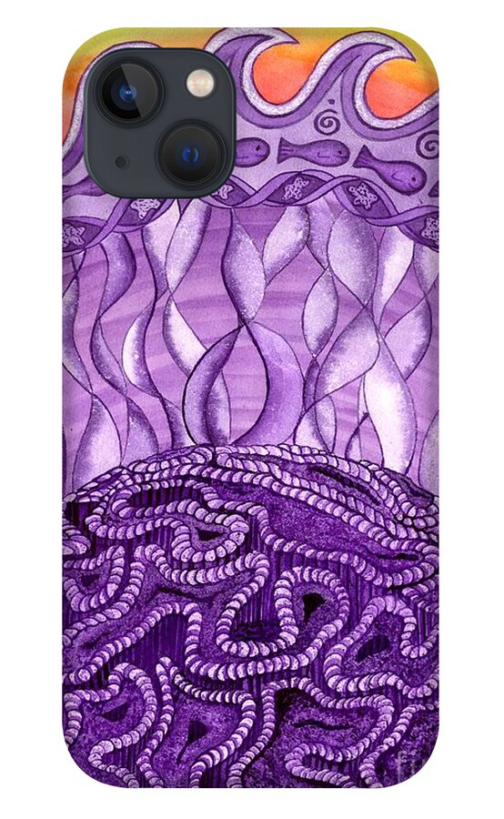 Chakra iPhone 13 Case featuring the painting Crown Chakra by Catherine G McElroy