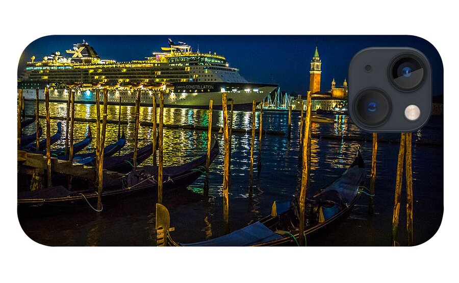 Venice iPhone 13 Case featuring the photograph Cruise Ship Entering Venice at Sunrise by Lev Kaytsner