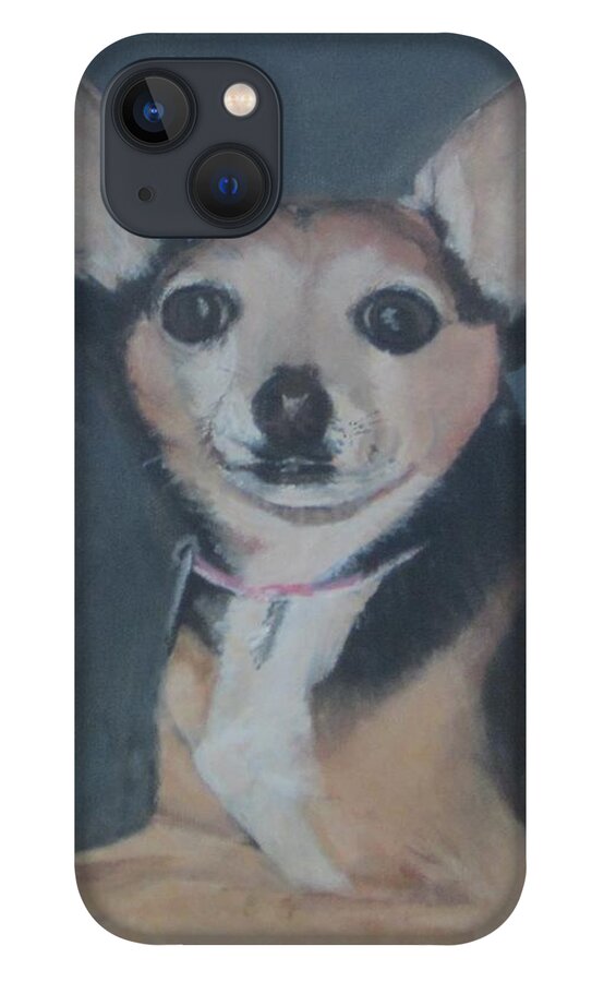 Dog iPhone 13 Case featuring the painting Cutie Pie by Paula Pagliughi