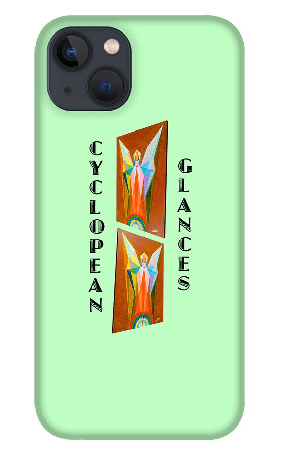 Art iPhone 13 Case featuring the painting Cyclopean Glances Judgment by Michael Bellon