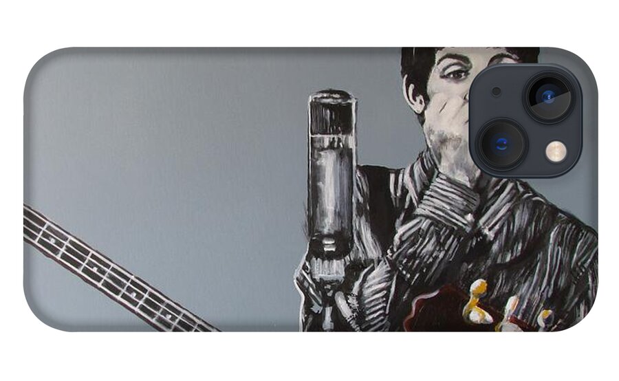 Paul Mccartney iPhone 13 Case featuring the painting D-Note by Eric Dee