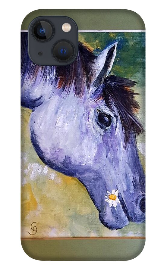 Daisy iPhone 13 Case featuring the painting Daisy The Old Mare   52 by Cheryl Nancy Ann Gordon