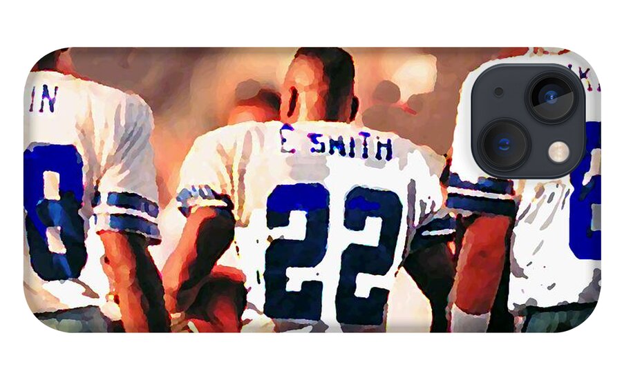 Dallas Cowboys iPhone 13 Case featuring the mixed media Dallas Cowboys Triplets by Paul Van Scott
