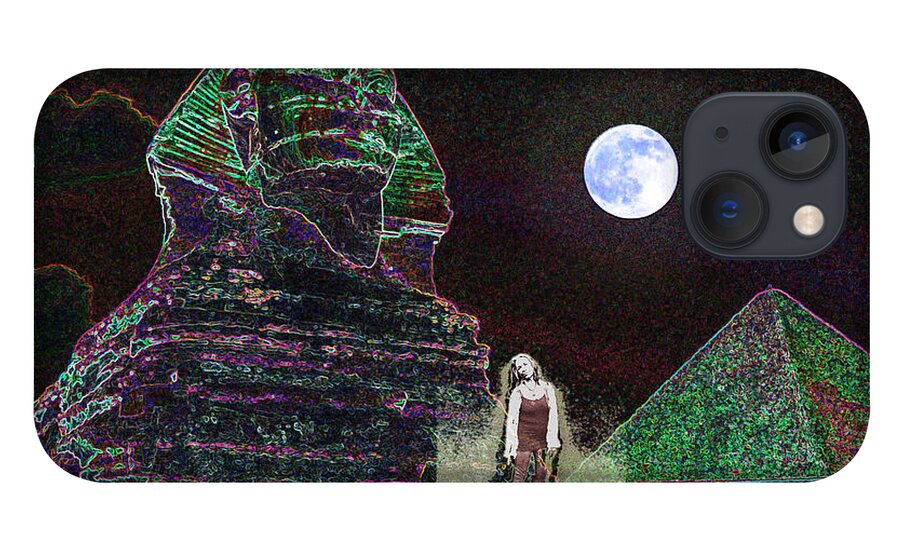Egypt iPhone 13 Case featuring the photograph Dance with Me Under This Egyptian Moon by Feather Redfox