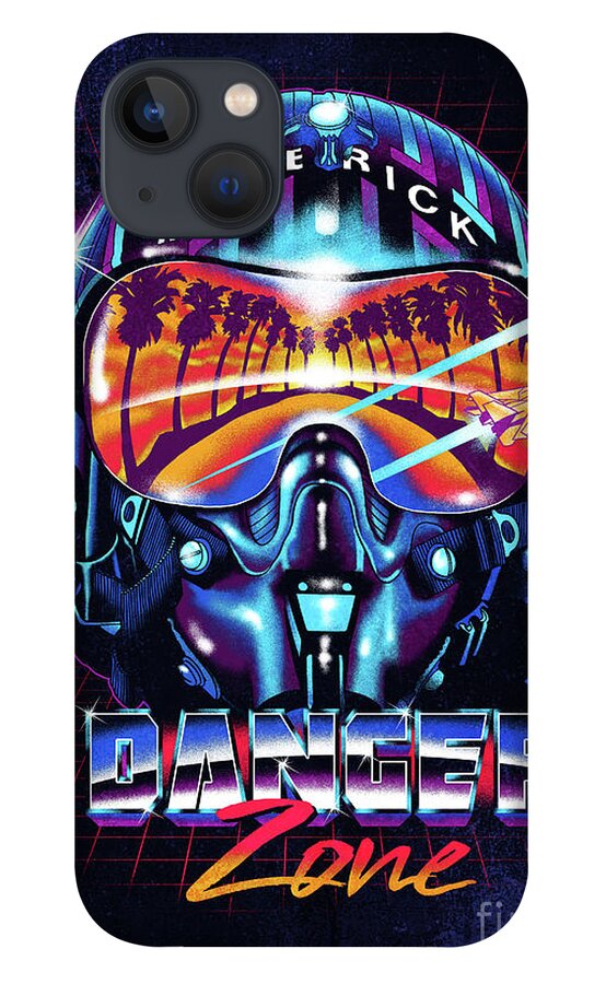 Danger Zone / Top Gun / Maverick / Pilot Helmet / Pop Culture / 1980s Movie  / 80s iPhone 13 Case by Zerobriant Designs - Fine Art America