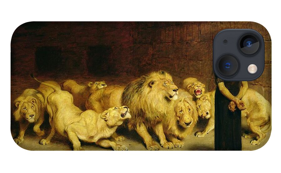 Daniel In The Lions Den iPhone 13 Case featuring the painting Daniel in the Lions Den by Briton Riviere