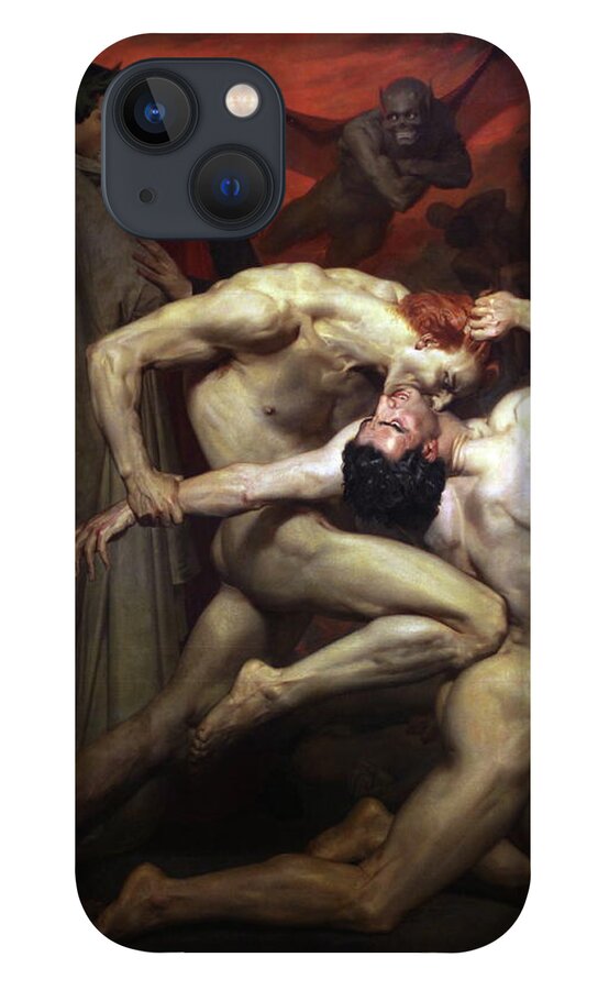 Dante And Virgil iPhone 13 Case featuring the painting Dante and Virgil, 1850 by Vincent Monozlay