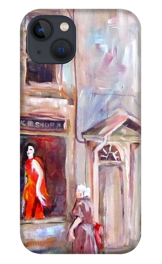 Woman iPhone 13 Case featuring the painting Days of Future Past by Barbara O'Toole