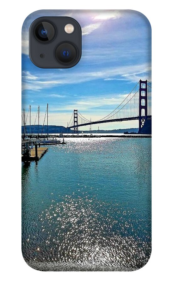 Golden Gate Bridge iPhone 13 Case featuring the photograph December Golden Gate Bridge by Artist Linda Marie