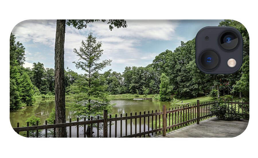 Real Estate Photography iPhone 13 Case featuring the photograph Deck view at Burns Rd by Jeff Kurtz