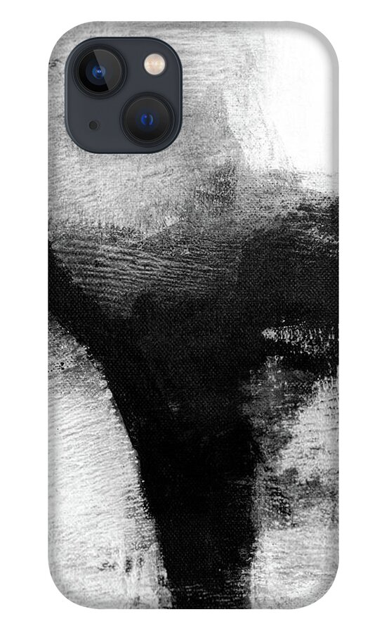 Abstract iPhone 13 Case featuring the painting Delve 1 by Janine Aykens