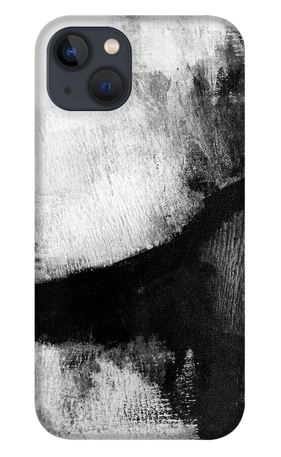 Abstract iPhone 13 Case featuring the painting Delve 2 by Janine Aykens