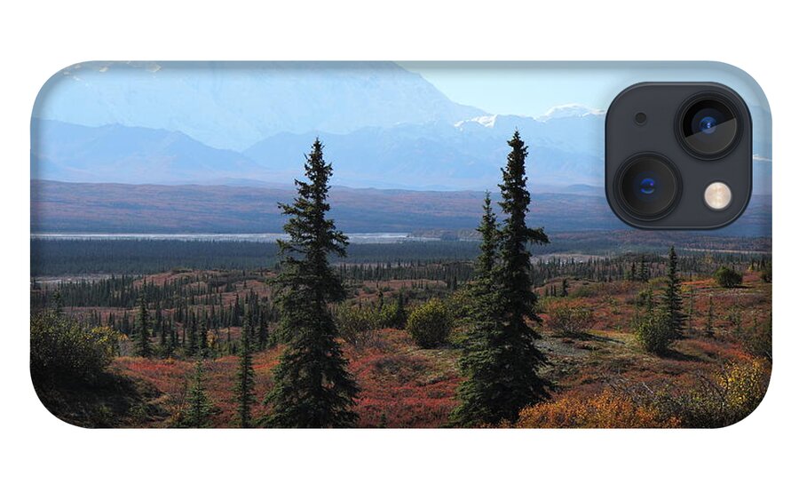 Denali iPhone 13 Case featuring the photograph Denali From Near Wonder Lake by Steve Wolfe