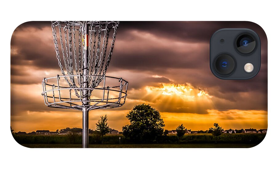 Disc Golf Basket iPhone 13 Case featuring the photograph Disc Golf Anyone? by Ron Pate