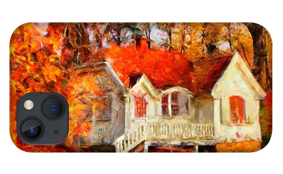 Doll House iPhone 13 Case featuring the digital art Doll House and Foliage by Caito Junqueira