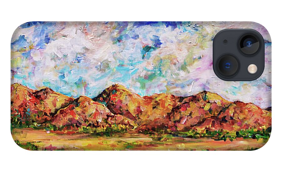 Dona Ana Mountains iPhone 13 Case featuring the painting Dona Anas by Sally Quillin