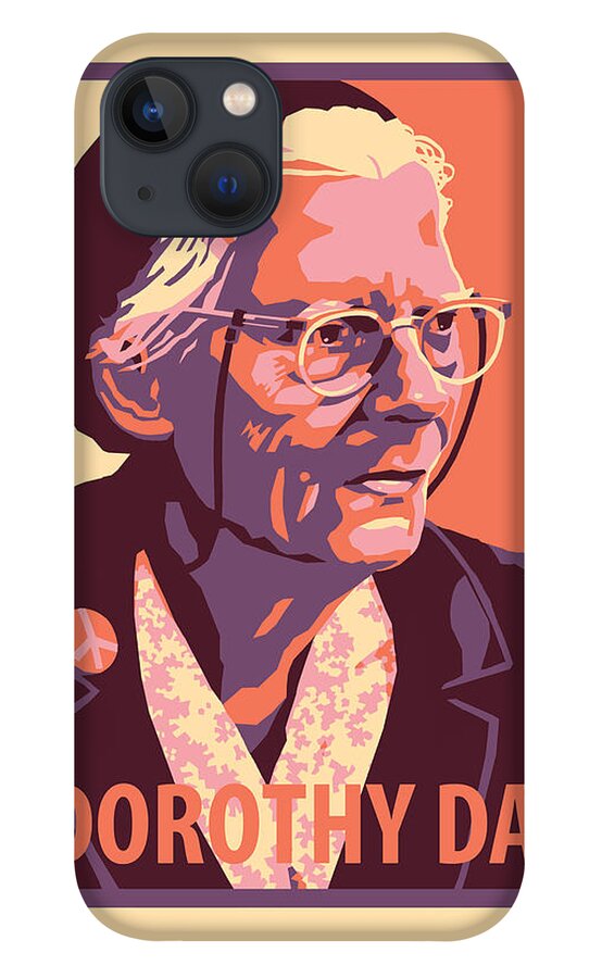 Dorothy Day iPhone 13 Case featuring the painting Dorothy Day, Elder - JLDDE by Julie Lonneman