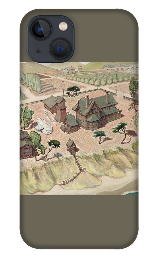 Coastal Home iPhone 13 Case featuring the painting Dream House by John Reynolds