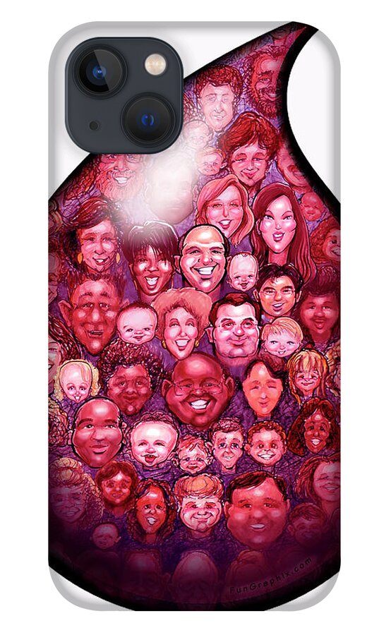 Blood iPhone 13 Case featuring the digital art Drop of Blood by Kevin Middleton