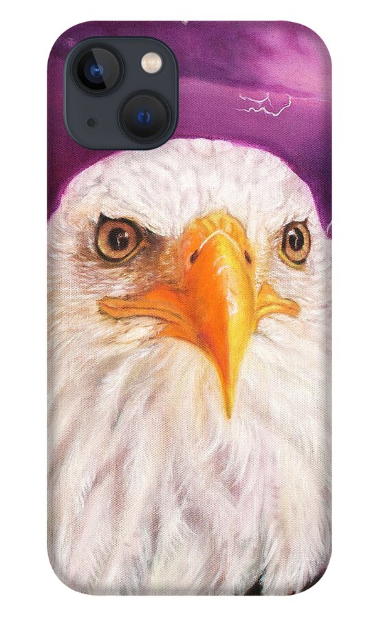 Eagle iPhone 13 Case featuring the painting Eagles Eyes by Jeanette Sthamann