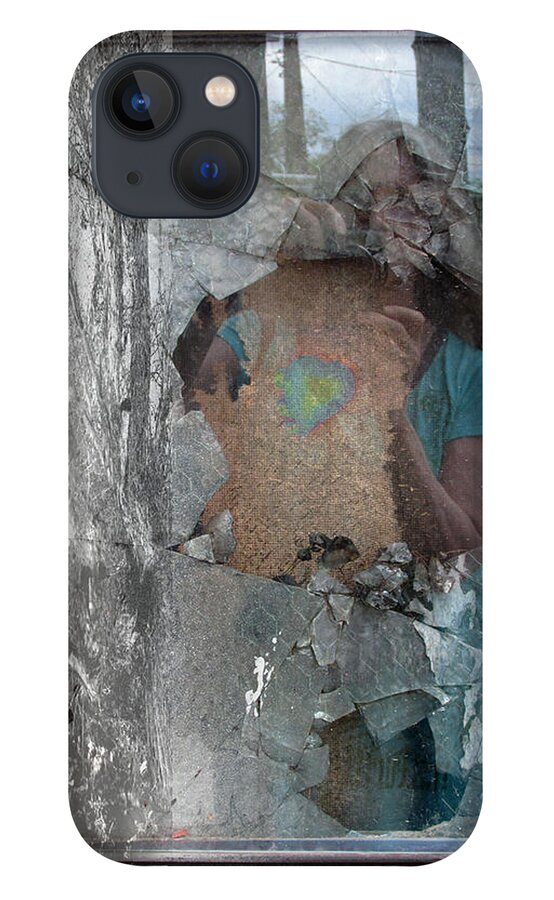 Industrial Reflections. Reflected Image iPhone 13 Case featuring the photograph Earth-Rooted Dream Flier by Feather Redfox
