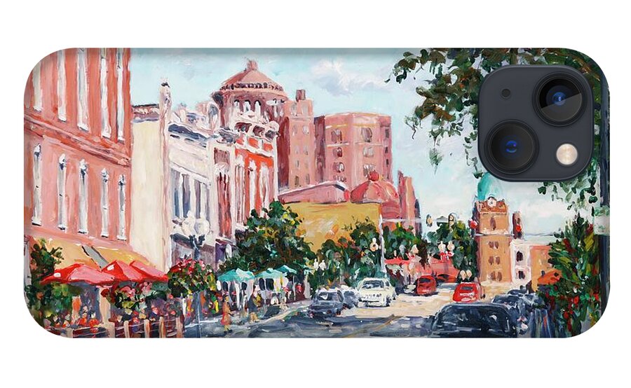 Cityscape iPhone 13 Case featuring the painting East State Street by Ingrid Dohm