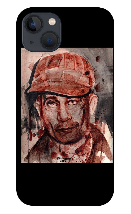 Ed Gein iPhone 13 Case featuring the painting Ed Gein by Ryan Almighty