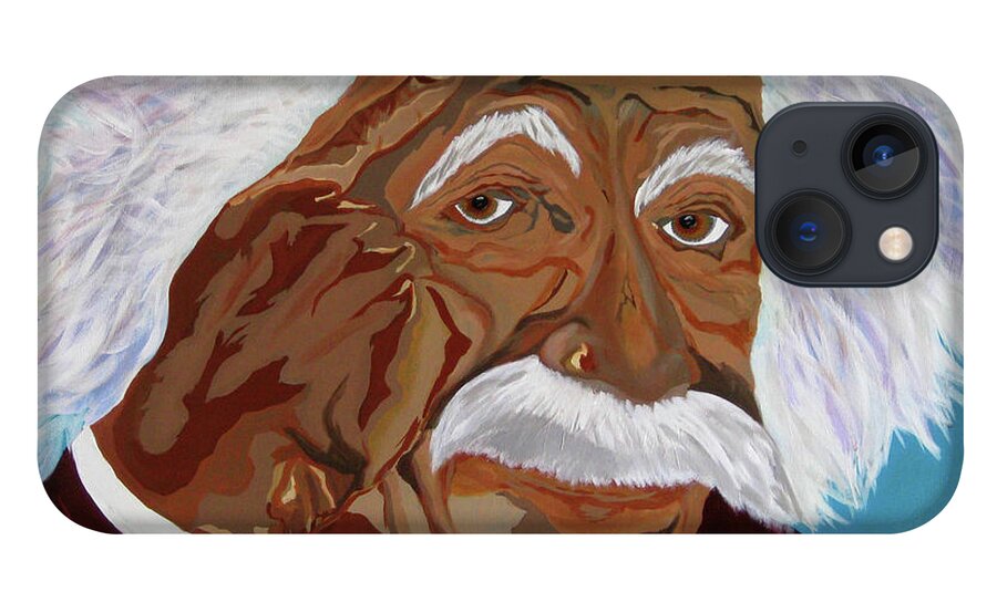  iPhone 13 Case featuring the painting Einstein-Relative Thinking by Bill Manson