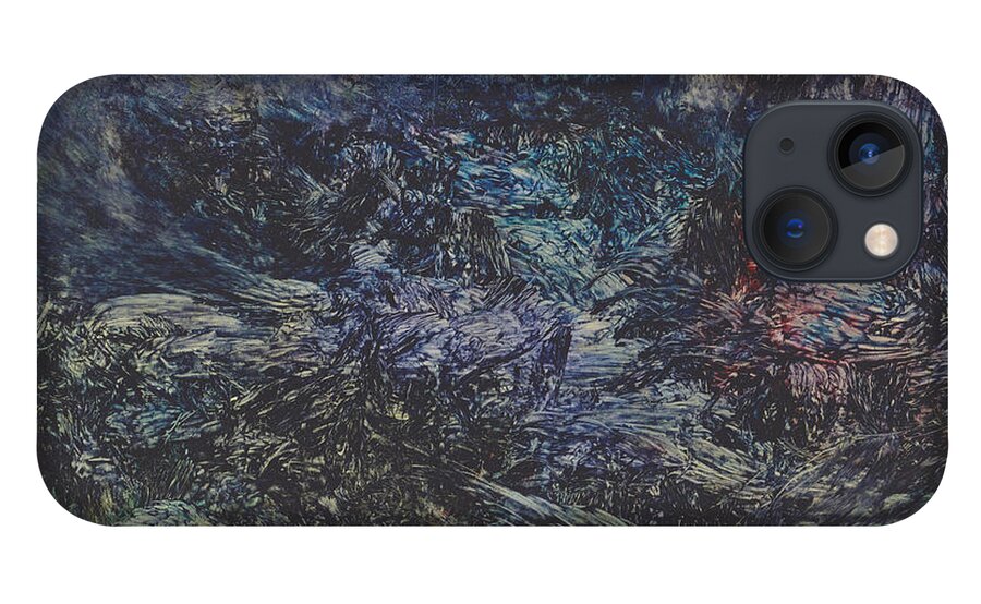 Elemental iPhone 13 Case featuring the painting Elemental 59 by David Ladmore