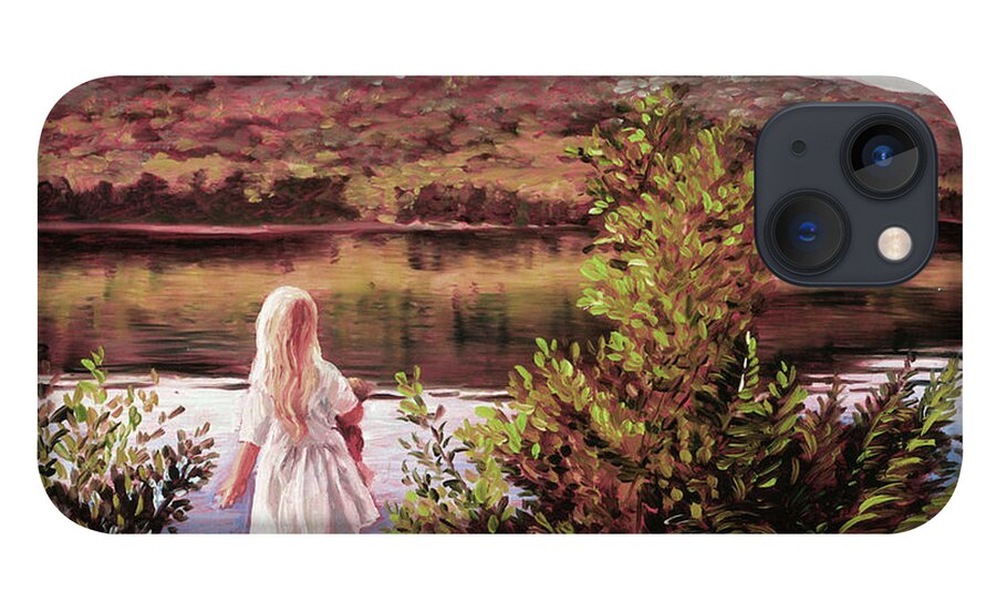 Groton Lake iPhone 13 Case featuring the painting Elizabeth at Groton Lake by Marie Witte