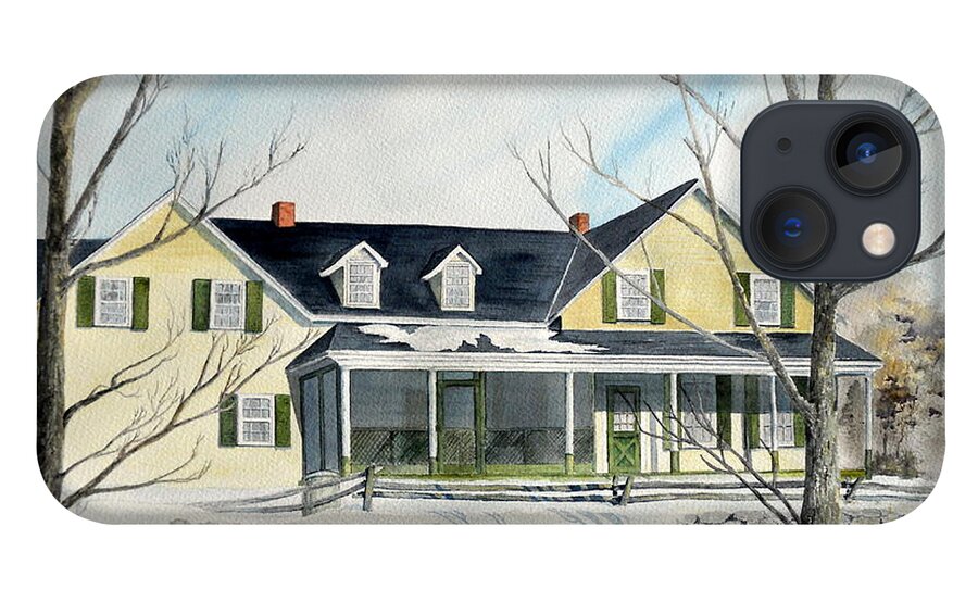 Farm House iPhone 13 Case featuring the painting Elmridge Farm House by Jackie Mueller-Jones
