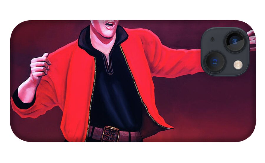 Elvis iPhone 13 Case featuring the painting Elvis Presley 4 Painting by Paul Meijering