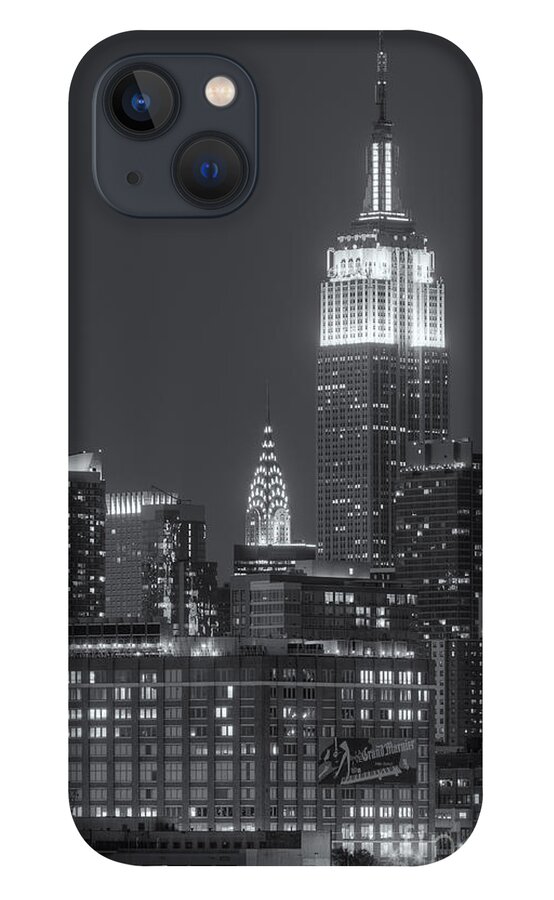 Clarence Holmes iPhone 13 Case featuring the photograph Empire State and Chrysler Buildings at Twilight II by Clarence Holmes