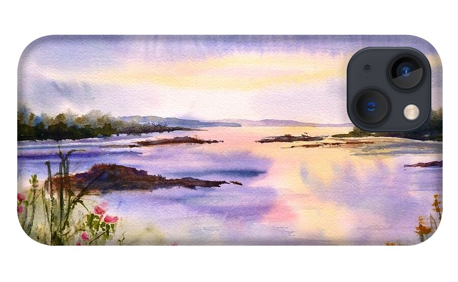 Sunset iPhone 13 Case featuring the painting End of the Day by Diane Kirk