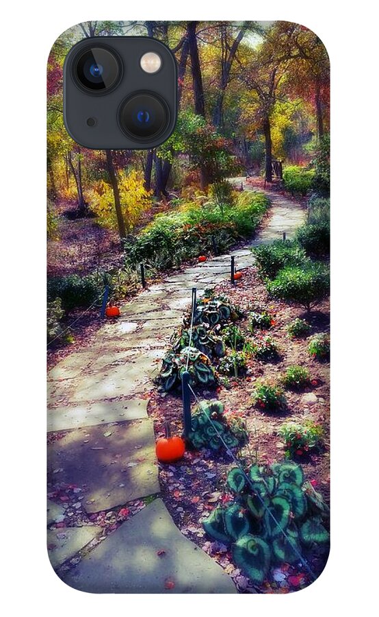 Garden iPhone 13 Case featuring the mixed media Enter the Autumn Garden by Stacie Siemsen