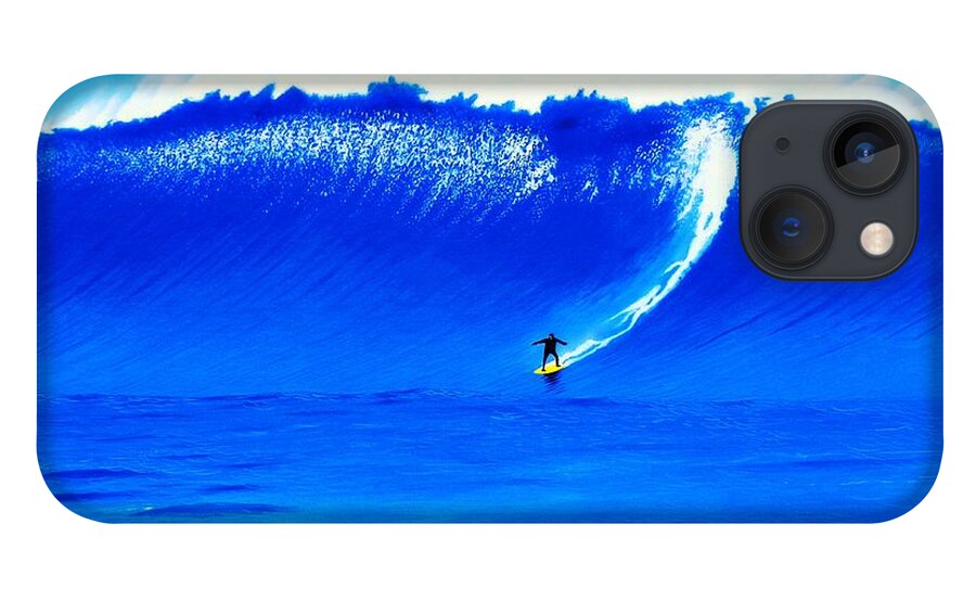 Surfing iPhone 13 Case featuring the painting Oregon 2010 by John Kaelin