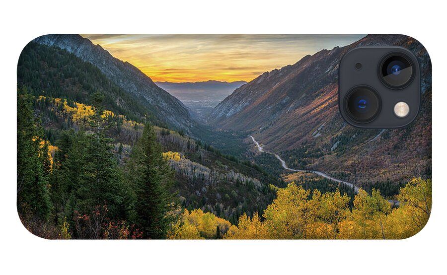 Utah iPhone 13 Case featuring the photograph Fall Sunset in Little Cottonwood Canyon by James Udall
