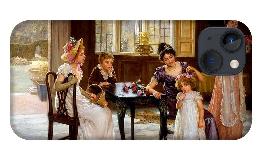 Charles Haigh-wood (1856-1927) Family iPhone 13 Case featuring the painting Family by MotionAge Designs