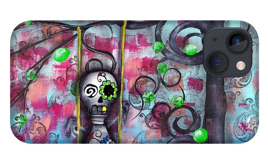 Day Of The Dead iPhone 13 Case featuring the painting Felipe by Abril Andrade