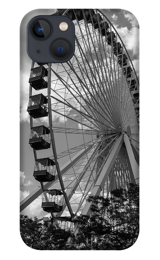 Chicago iPhone 13 Case featuring the photograph Ferris Wheel - Navy Pier by John Roach