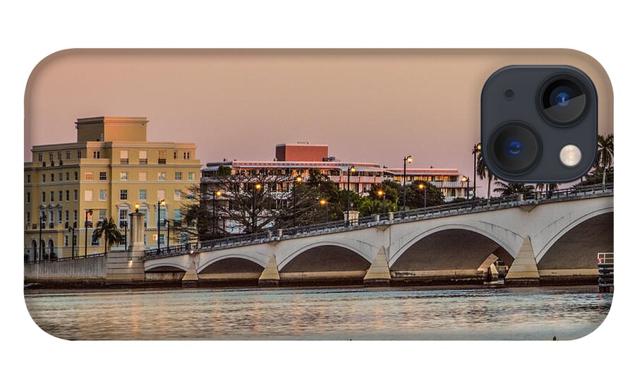 Boats iPhone 13 Case featuring the photograph Flagler Bridge in the Evening I by Debra and Dave Vanderlaan